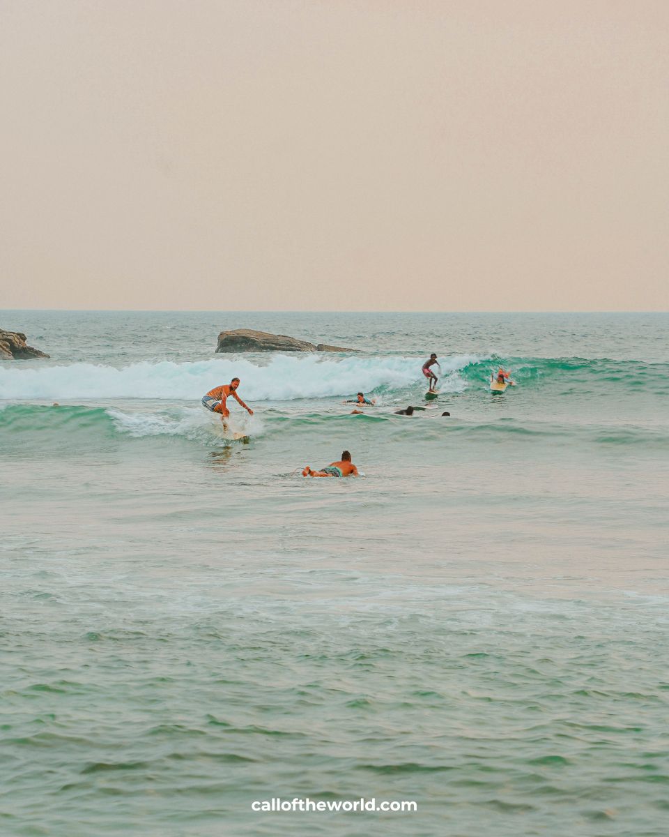 Surfing at Hiriketiya, Sri Lanka. Sri Lanka travel guide.